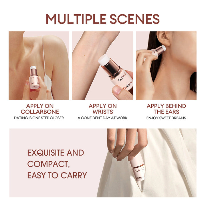 O.TWO.O Original Perfume Stick for Women Long-Lasting Fresh Fruity Floral Scent Solid Fragrance Perfume Stick for Body