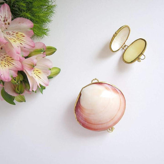 Natural Solid Perfume Cedarwood Myrrh & Clove Fragrance Botanical Grapefruit Handmade Seashell Solid Perfume for Baby